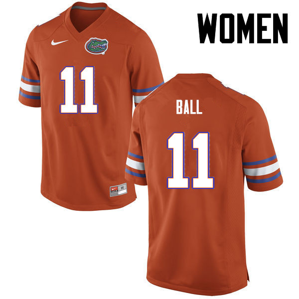 Women Florida Gators #11 Neiron Ball College Football Jerseys-Orange